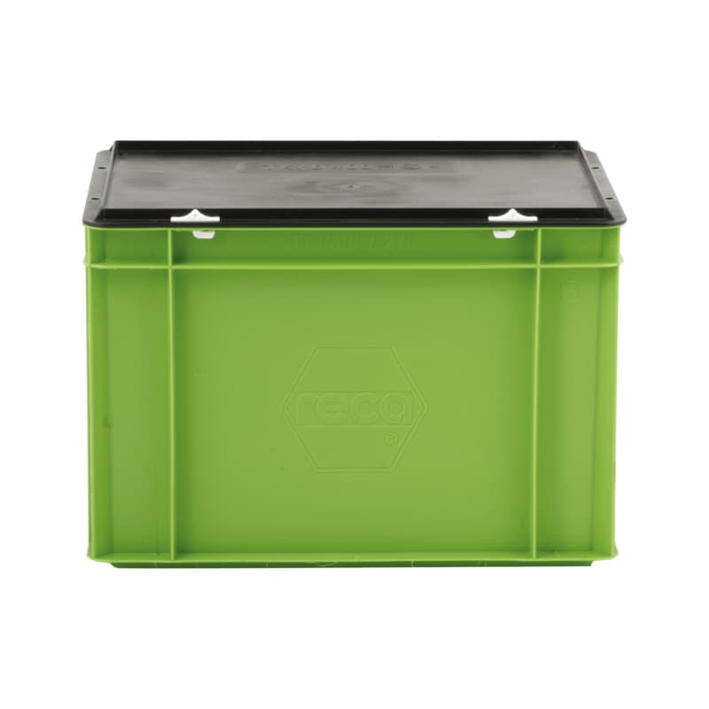 Stacking box, green 400 x 300 x 270 mm