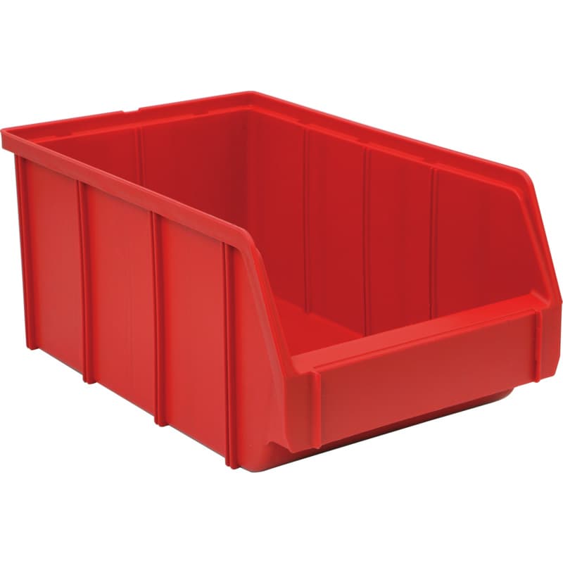 Plastic storage boxes, red, size 1