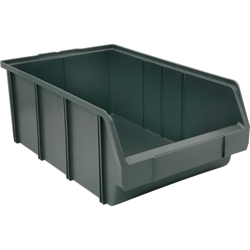 Plastic storage boxes, grey, size 1