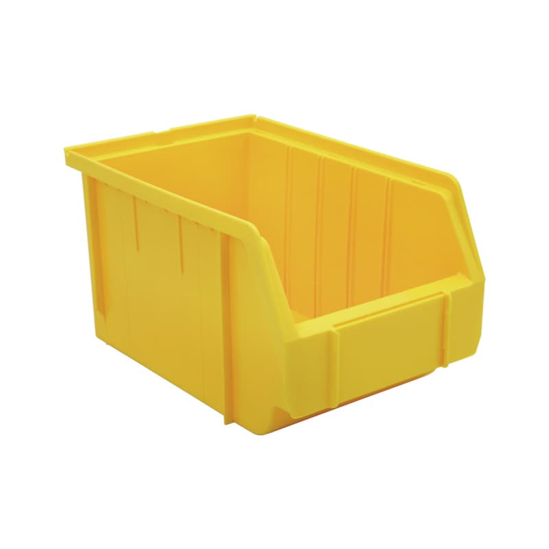 Plastic storage boxes, yellow, size 1
