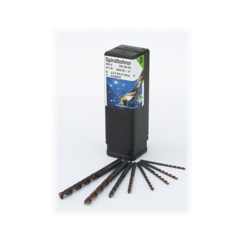 HSS-O ultra twist drill, refill set, 2.5–7.5 mm