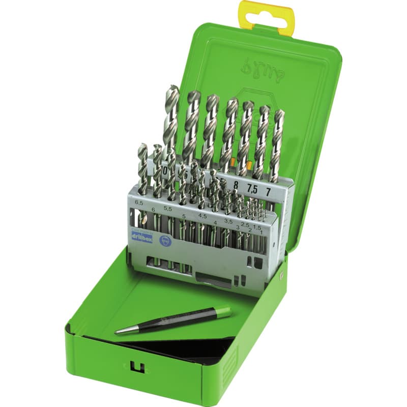 Twist drill bit, DIN 338 HSS-Co, metal cassette, 1.0–10.0 mm