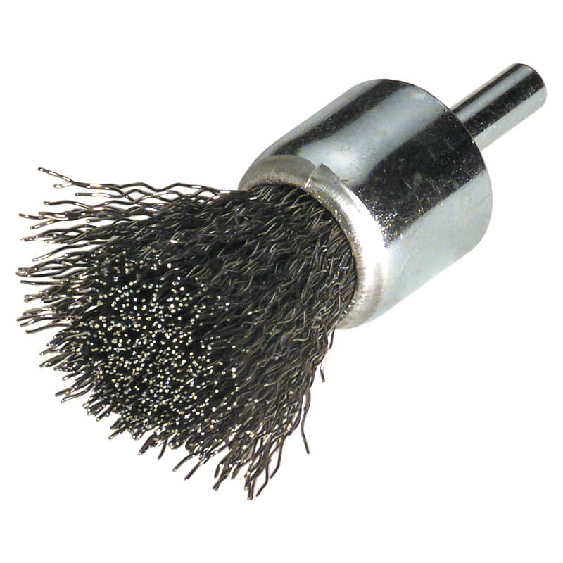 Wire end brushes, stainless steel wire, 12 x 6 mm