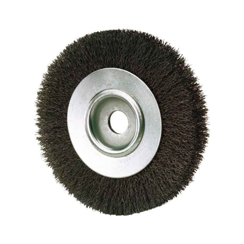 Cylinder wire brush, stainless steel wire, for bench grinder, 150 mm