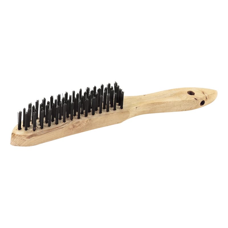Wire hand brush, steel wire, 2 rows