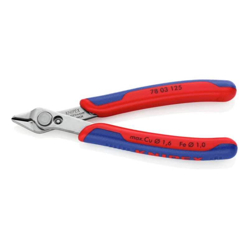 Knipex electronics nippers, straight 125 mm