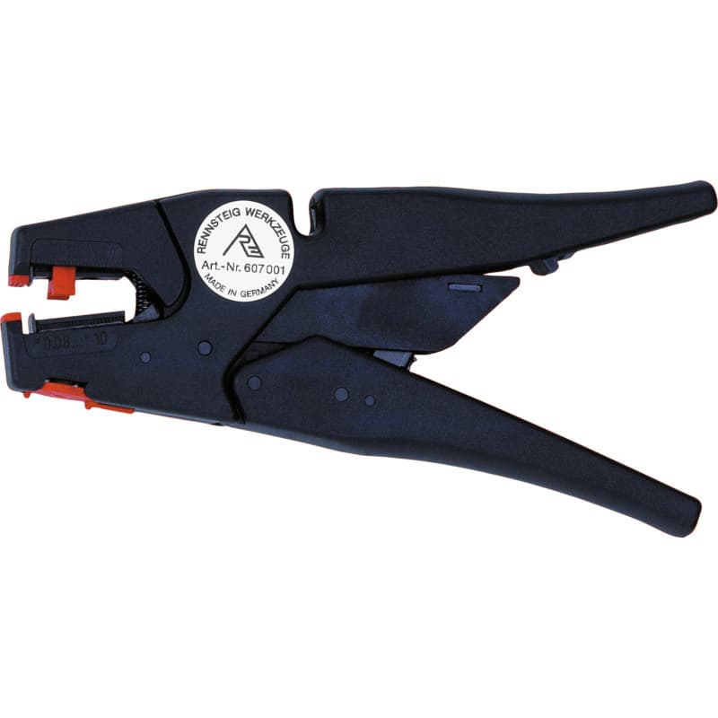 Wire stripping pliers, self-adjusting