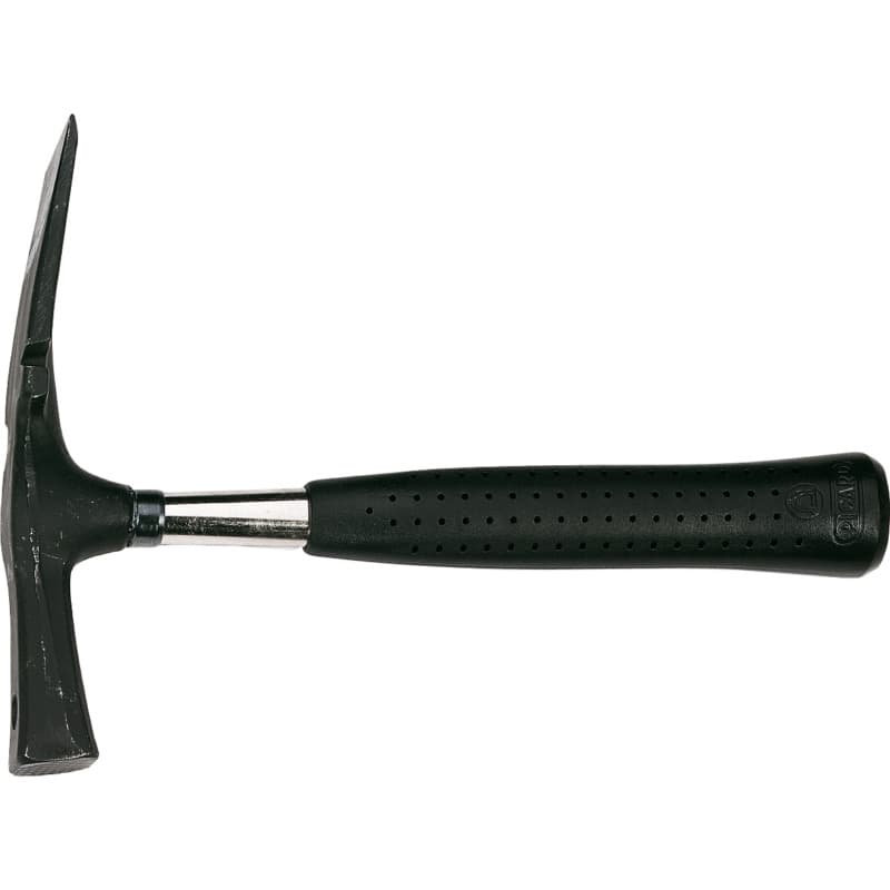 Brick hammer with steel tube handle