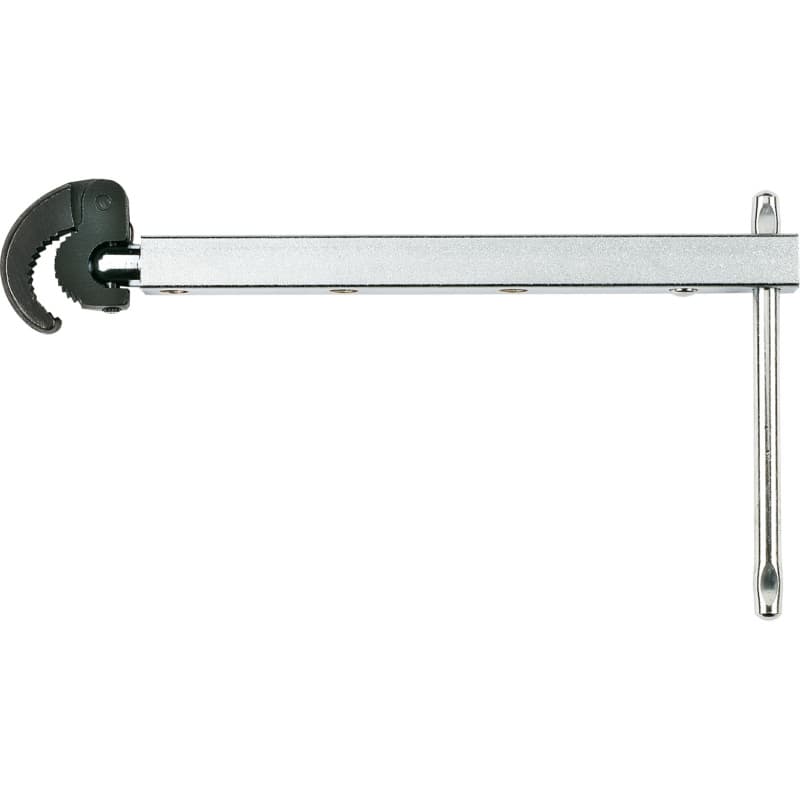 Telescopic basin wrench, extends from 275 mm to 455 mm