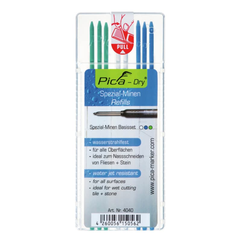 Pica Dry spare leads white/blue/green