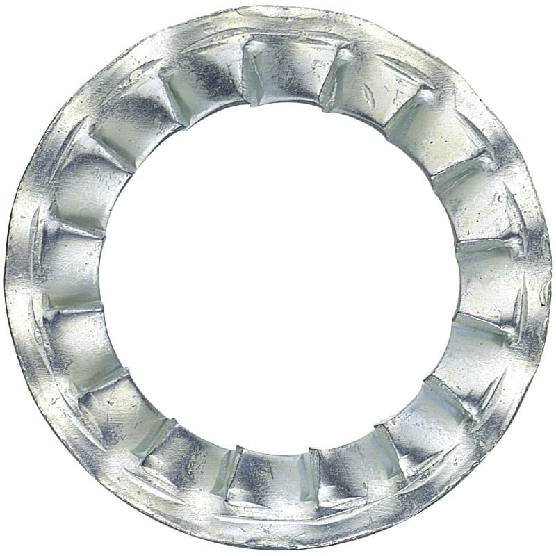 Serrated lock washer, DIN 6798, galvanised, type I, 10.5 mm