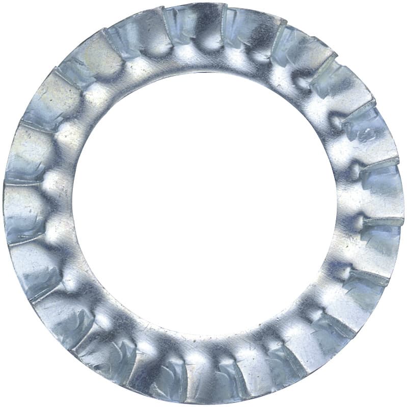 Serrated lock washer, DIN 6798, galvanised, type A, 10.5 mm