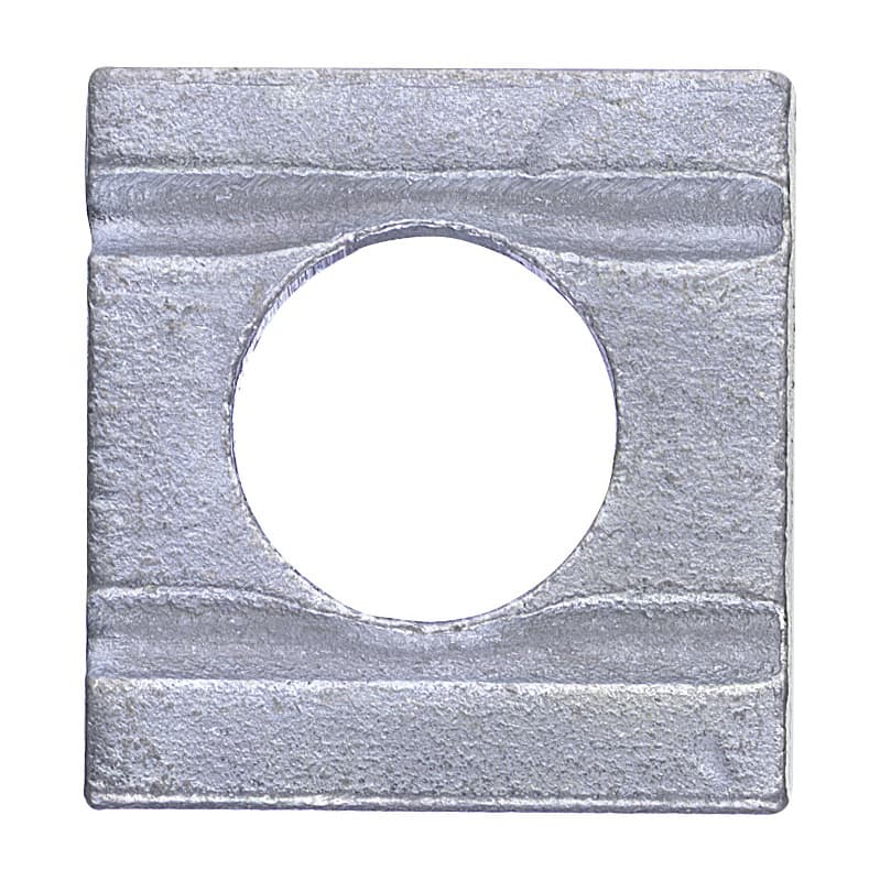 Square washer, tapered, with 2 grooves, DIN 434, galvanised, 11.5 mm