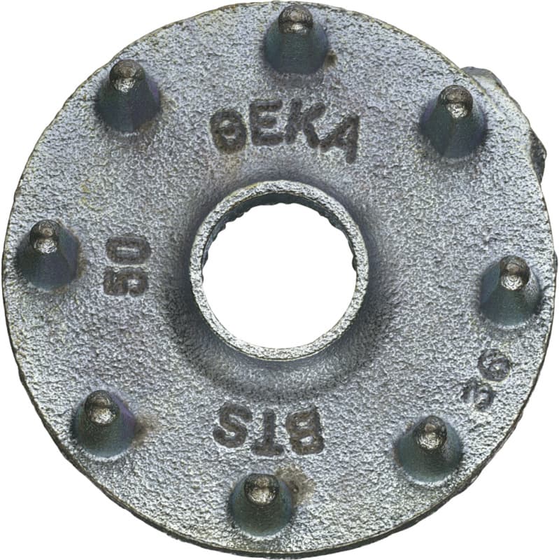 One-sided wood connector, DIN 1052, malleable iron, galvanised, 50 mm