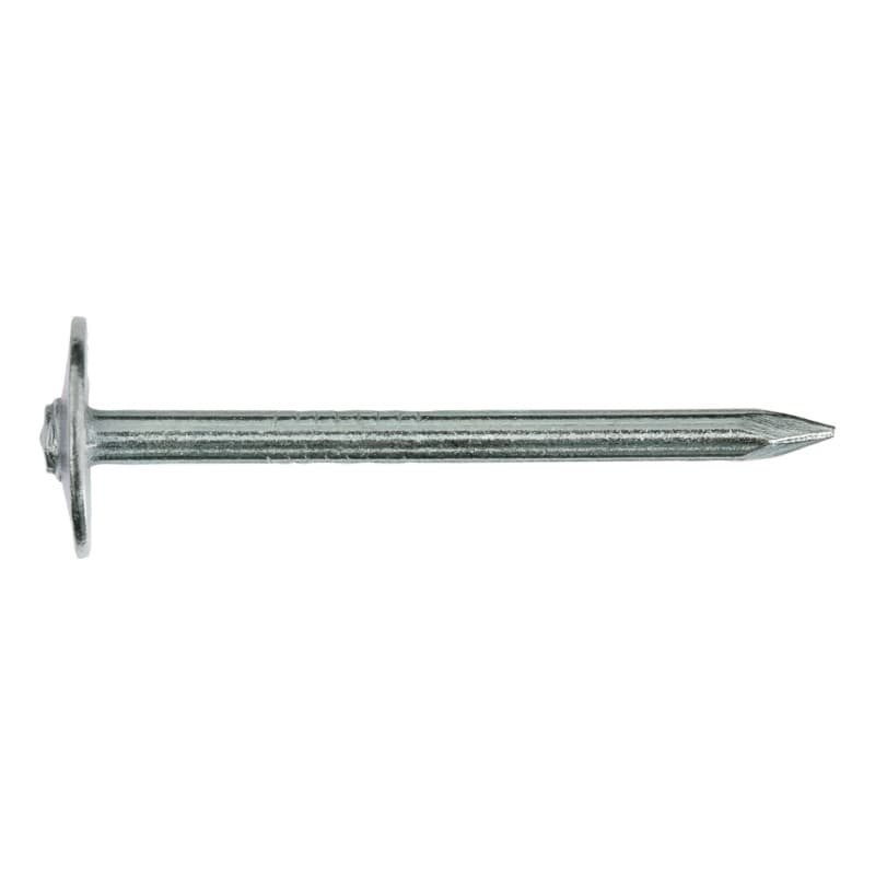 Steel nail with washer head, galvanised, 3.5 x 25
