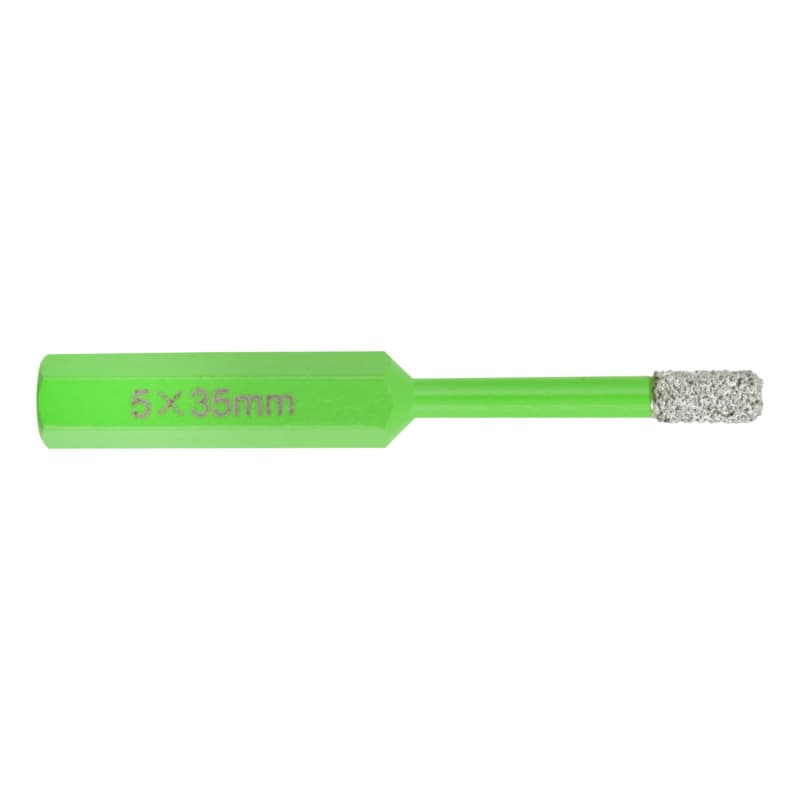diadrill diamond drill bit, ceramic, dry, usable length 15 mm, 5 mm