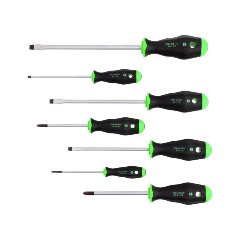 Screwdriver set 7 pcs., PH and slotted