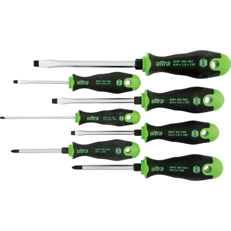 ultra screwdriver set 7 pcs., PH and slotted