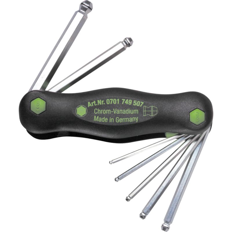 COMPACT T-handle wrench set, 7pcs., ball head MagicRing