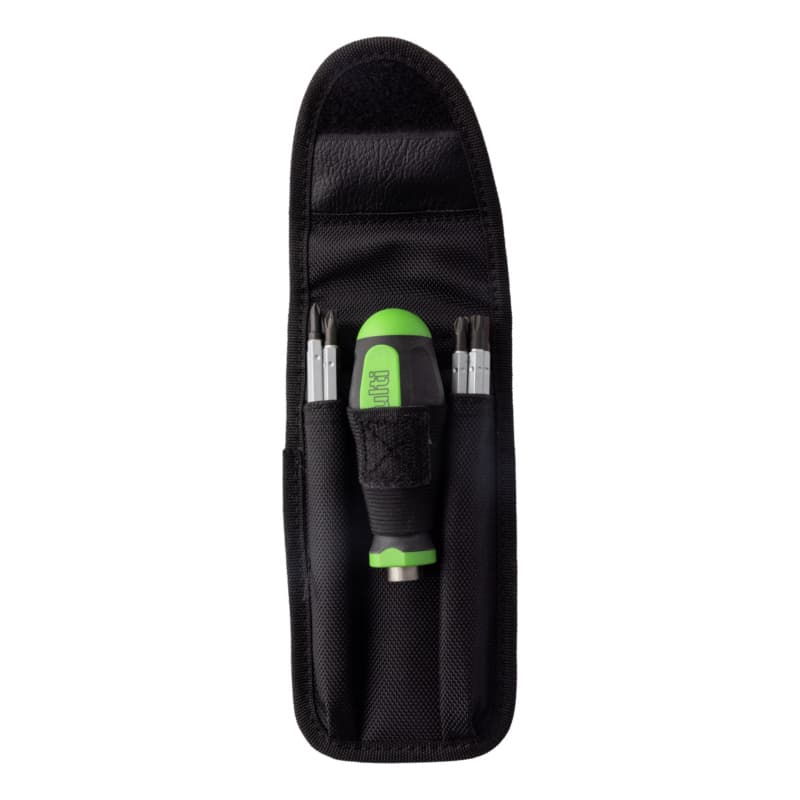 Universal multi screwdriver set, 9 pcs., in belt pouch