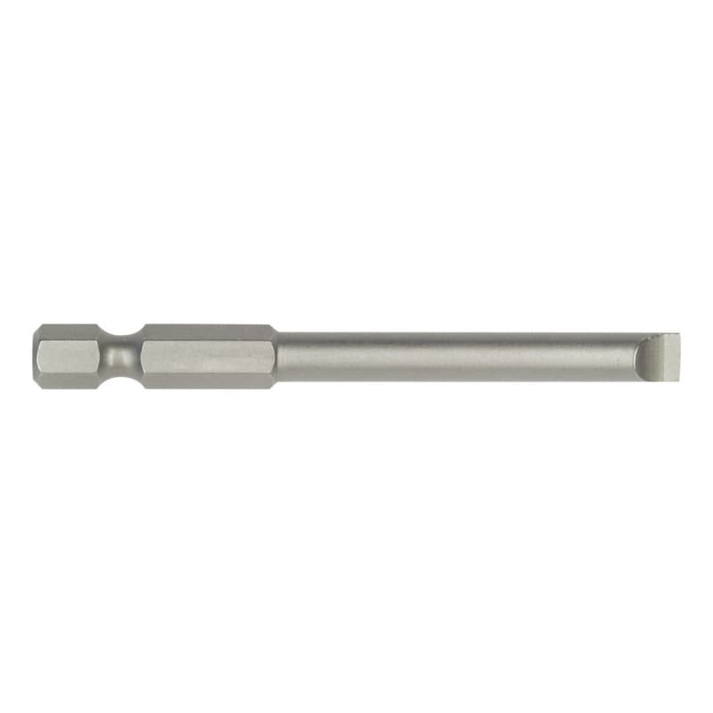 Bit 1/4", E 6.3 70 mm, slotted 3.0 x 0.5 mm
