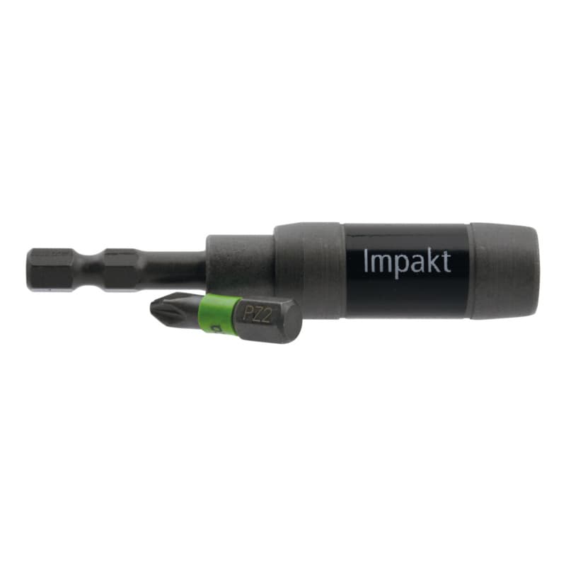 Impact bit holder 1/4" E6.3 with magnetic ring 77 mm