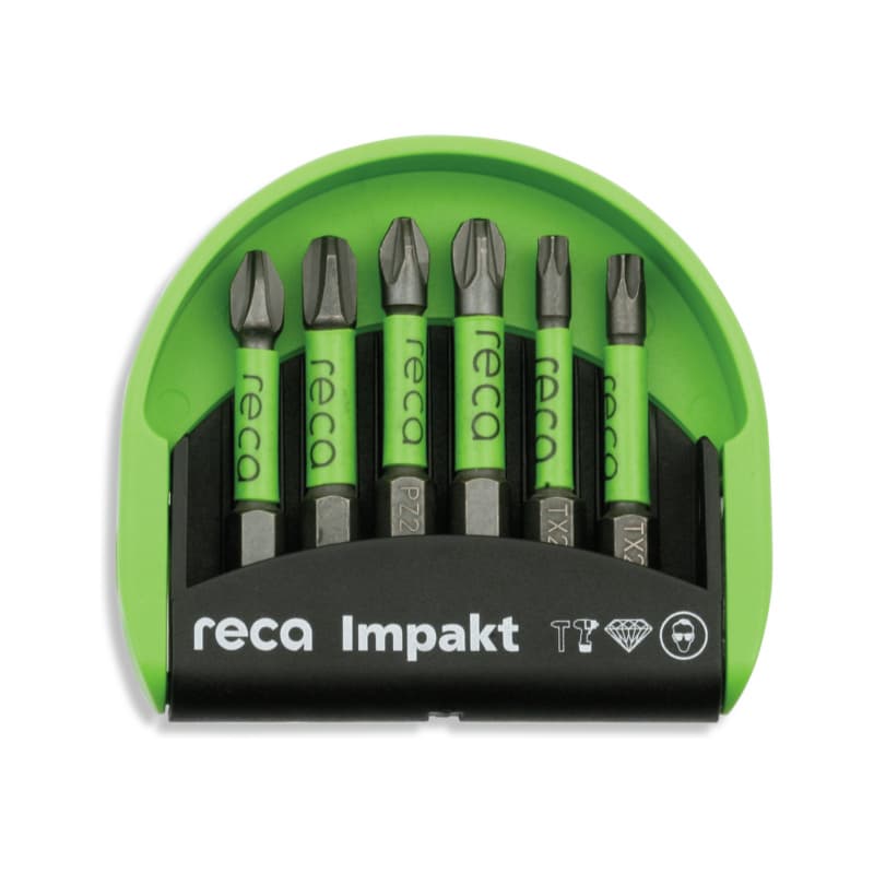 Impact bit assortment 1/4" 50mm 6 pcs. PH / PZ / TX