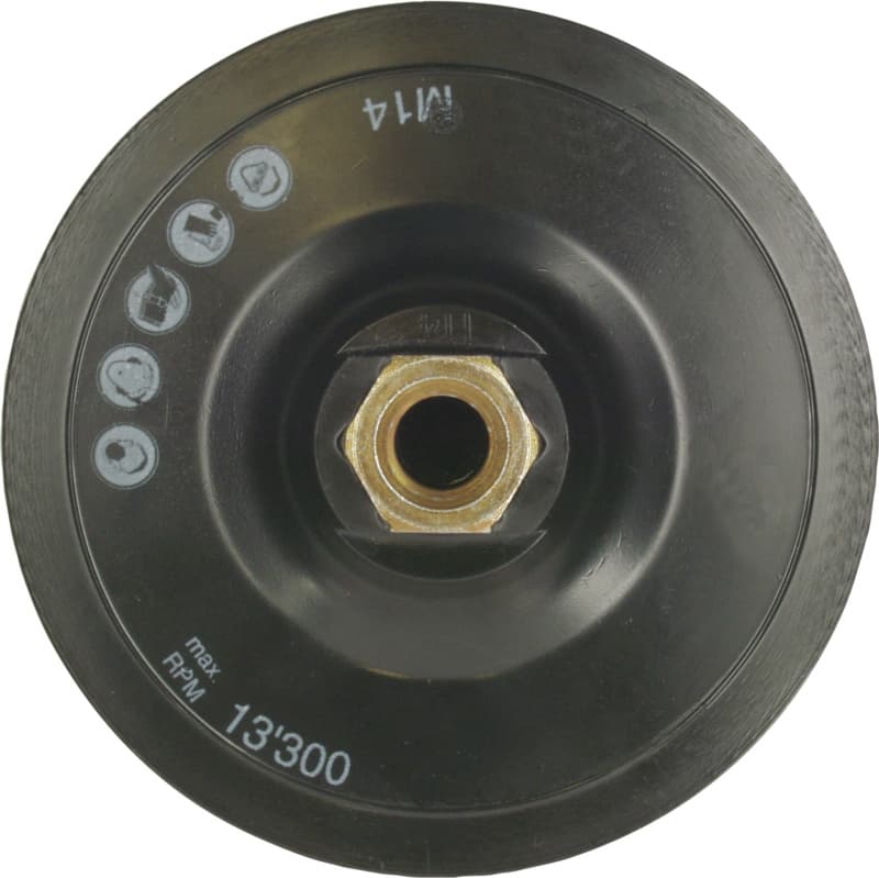 Hook and loop support plate for Hook and loop sanding discs, 115 mm