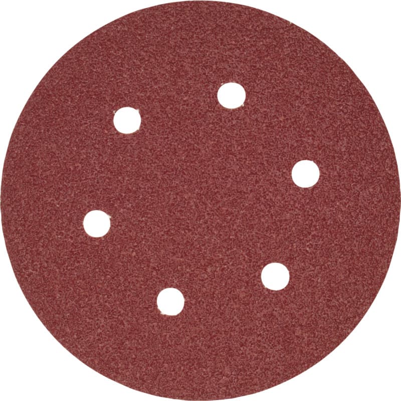 Hook and loop grinding discs, 6-hole, grain: 120, 150 mm