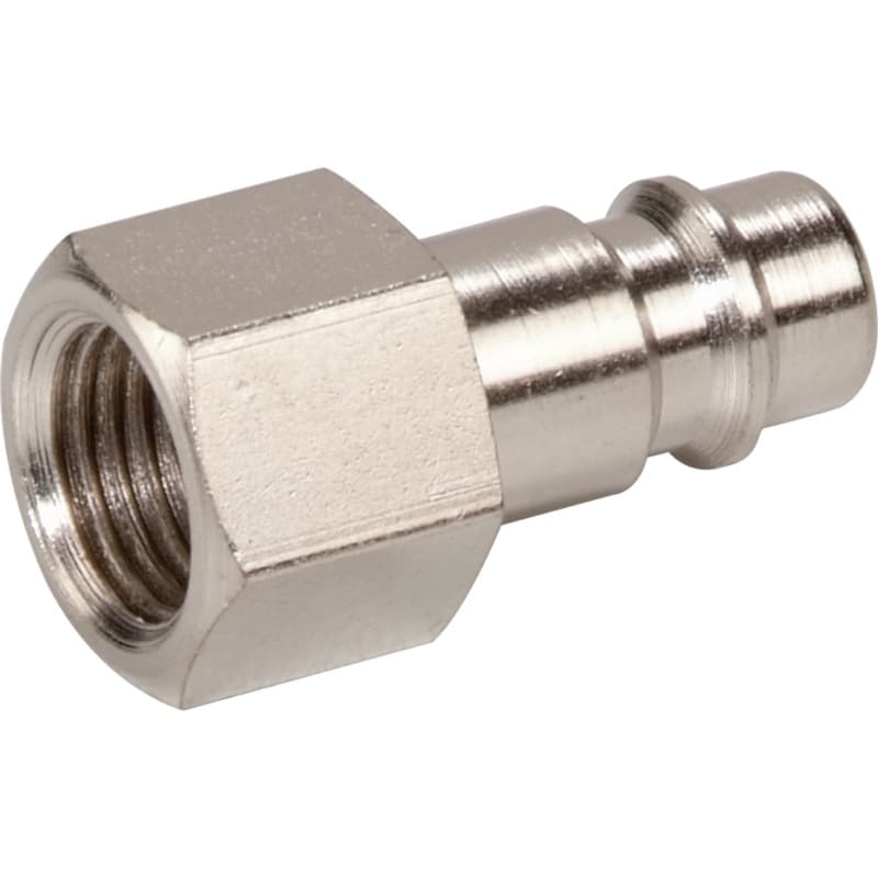 Compressed air threaded plug nipple with female thread, steel 1/4"