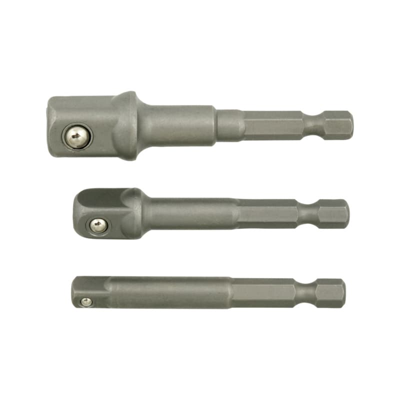 Square adapter set 1/4", 3/8", 1/2"