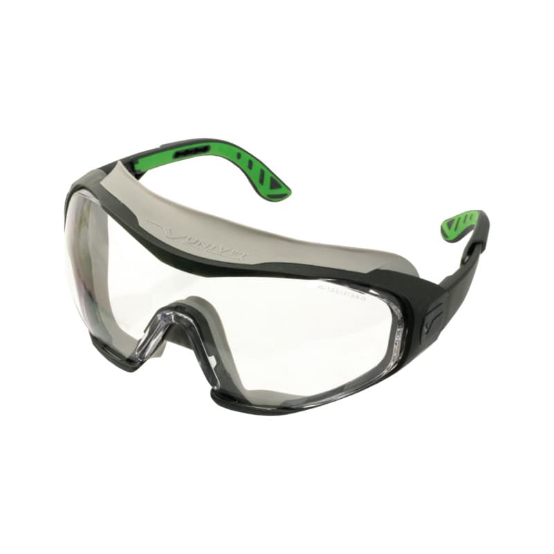 6X1 full-vision safety glasses, clear, SoftPad technology