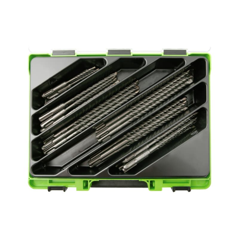 VISO speed-tron hammer drill bit assortment, Ø 5 x 110 - 12 x 210 mm