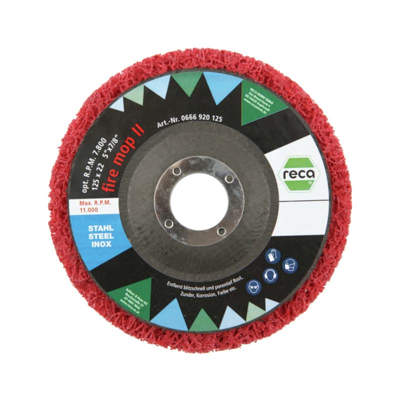 fire-mop II sanding disc, cleaning disc with ceramic abrasive grain, 115 mm