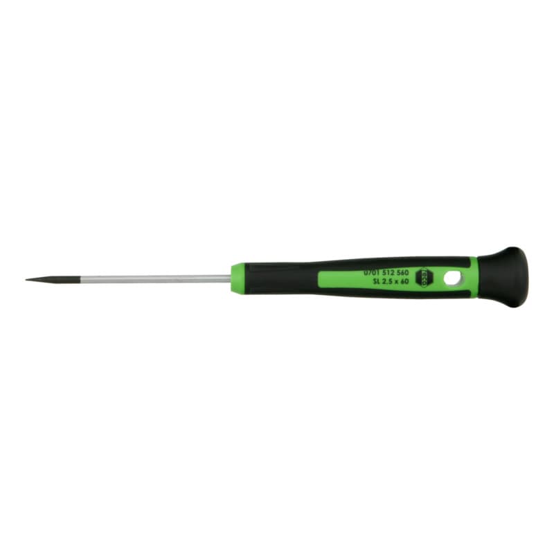 RECA precision screwdriver, slotted SL, 2-component handle, SL 2.5 x 60 mm