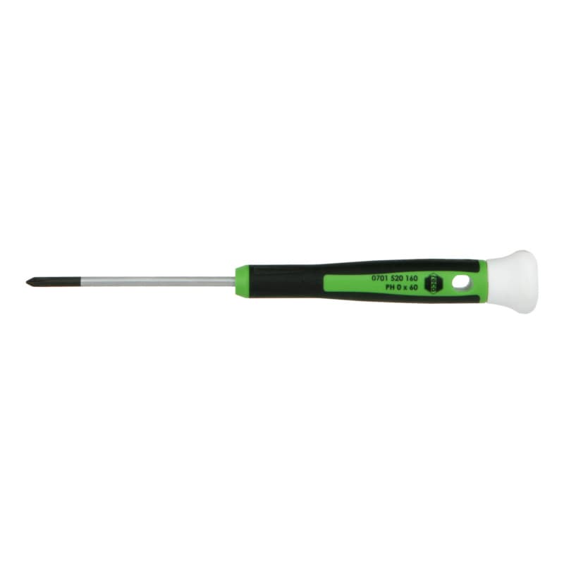 RECA precision screwdriver, Phillips PH, 2-component handle, PH 0 x 60 mm