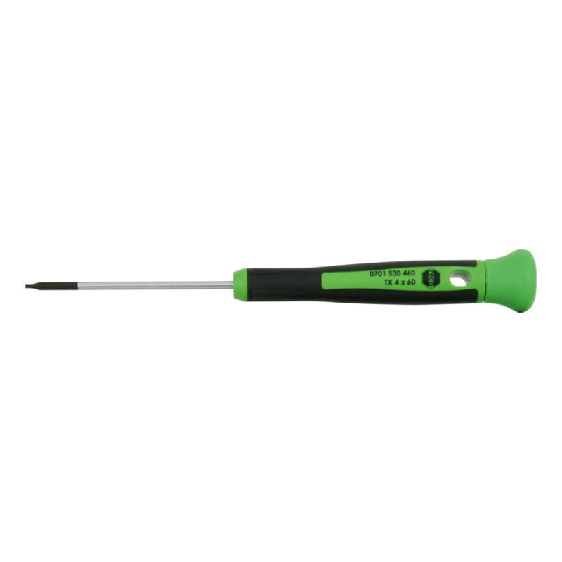 RECA precision screwdriver, Torx TX, 2-component handle, TX 4 x 60 mm