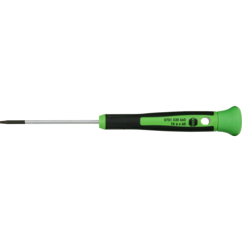 RECA precision screwdriver, Torx TX, 2-component handle, TX 6 x 60 mm