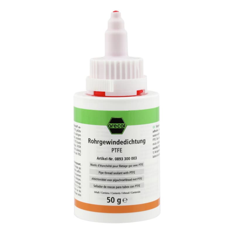 arecal pipe thread sealant with PTFE, white, 50 ml