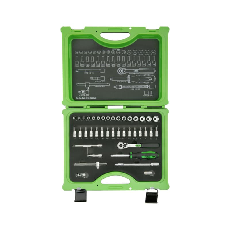 RECA socket wrench set, 1/4", 40 pieces, 1/4"