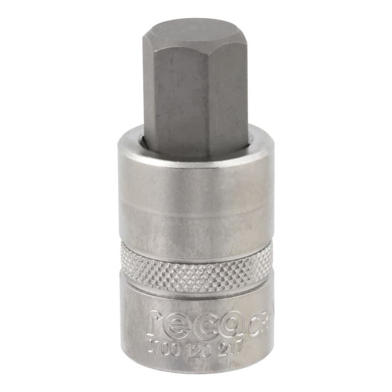 RECA 1/2" hexagon socket wrench insert, 17 mm x 60 mm hexagon socket