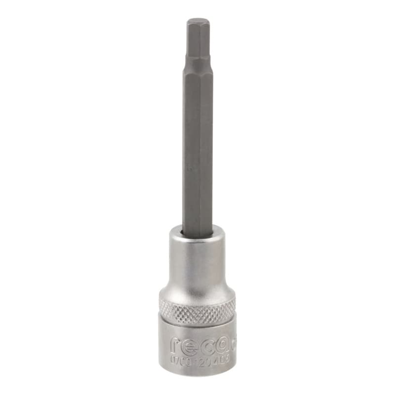 RECA 1/2" hexagon socket wrench insert, 6 mm x 100 mm hexagon socket