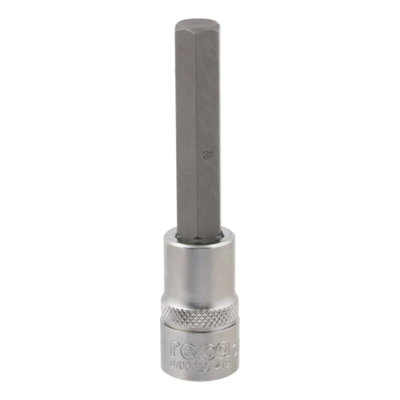 RECA 1/2" hexagon socket wrench insert, 12 mm x 100 mm hexagon socket