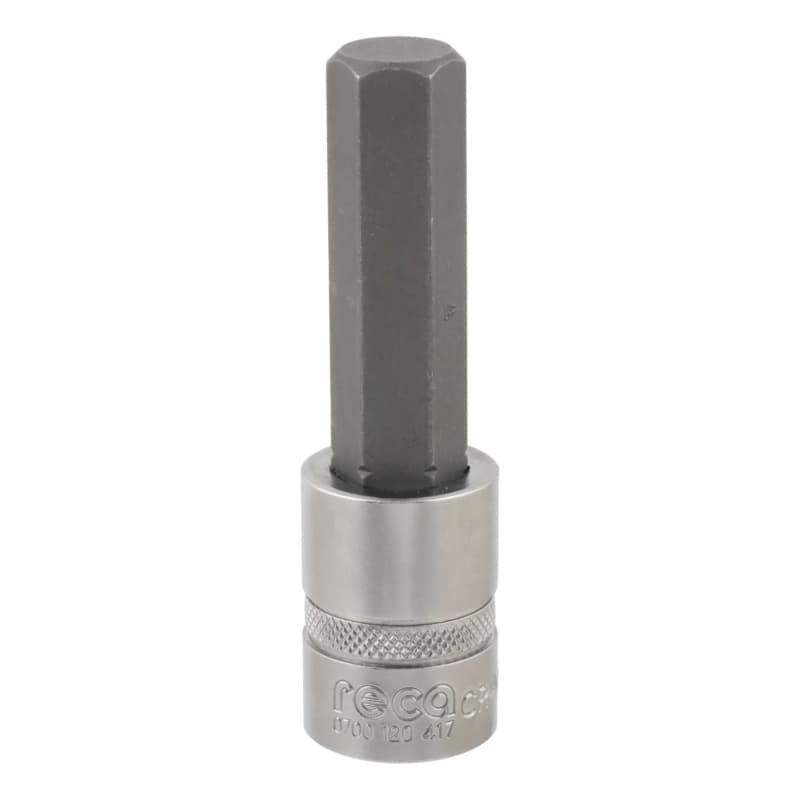 RECA 1/2" hexagon socket wrench insert, 17 mm x 100 mm hexagon socket
