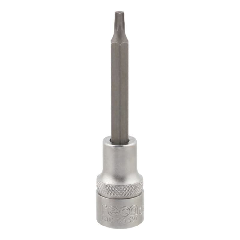 RECA 1/2" TX socket wrench insert, TX socket, long version, 27 x 100 mm TX