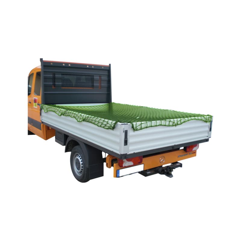 Flat-bed cover net, 2.7x2.5m mesh size 45mm, colour: green