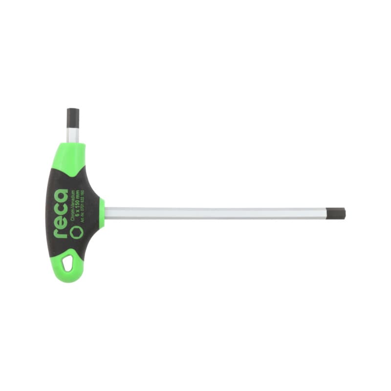 RECA 2C T-handle hex socket wrench, 2-component handle, 6.0 x 150 mm hex socket