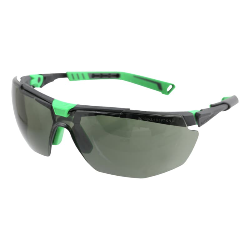 5X1 safety glasses with frame, grey, grey, UV protection 400, SoftPad, AB+, AK+