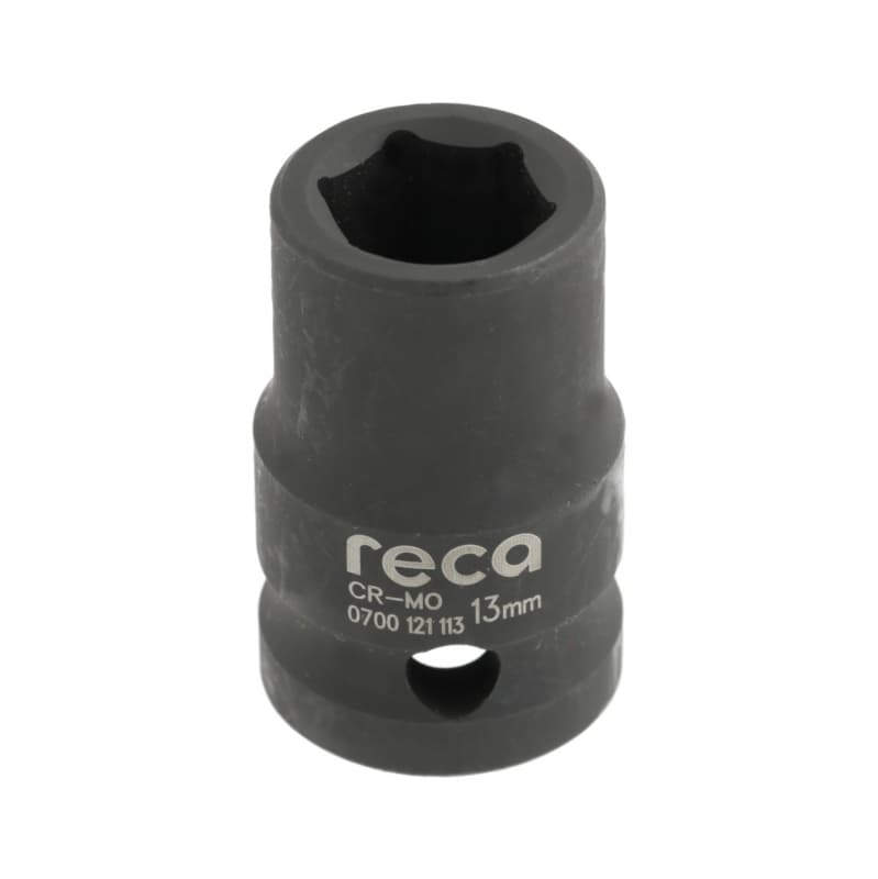 RECA impact socket wrench insert 1/2" DIN 3129 hexagonal 13 mm