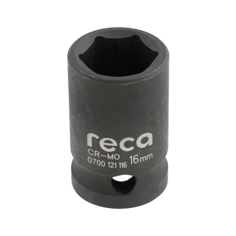 RECA impact socket wrench insert 1/2" DIN 3129 hexagonal 16 mm